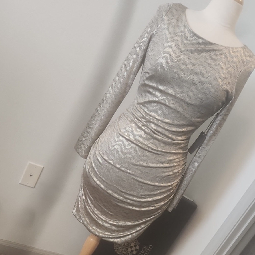 Vince Camuto Dress Gold 12 NWT